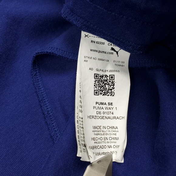 Puma BMW Motorsport Sweatpants Joggers Mens 2XL Fleece Drawstring Blue Red - Picture 11 of 12